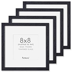 Rustic Oak 8x8 Picture Frame, Solid Oak