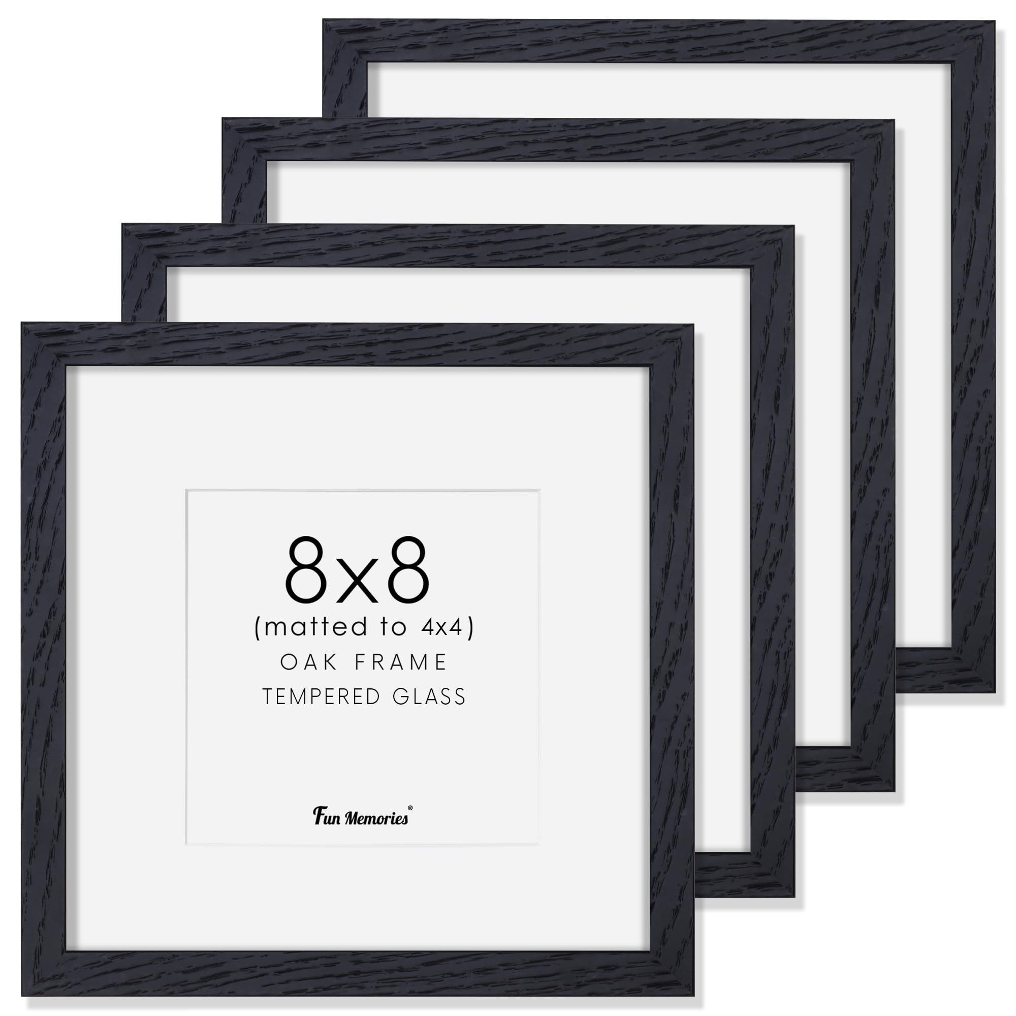 Rustic Oak 8x8 Picture Frame, Solid Oak