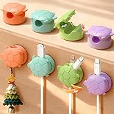 Lancord 8 Pack Rotatable Cable Clips, Cord Organizer Spring Clip Cord Holder for Nightstand Cable Holders for Cords Charging 