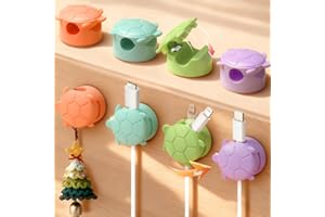 Lancord 8 Pack Rotatable Cable Clips, Cord Organizer Spring Clip Cord Holder for Nightstand Cable Holders for Cords Charging Cable Organizers Cable Management for Desk Office Car Wall (Multicolor)