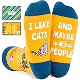 Zmart Cat Mom Dad Gifts - Novelty Socks for Cat Mom Dad, Fun Socks for Teens Women Men