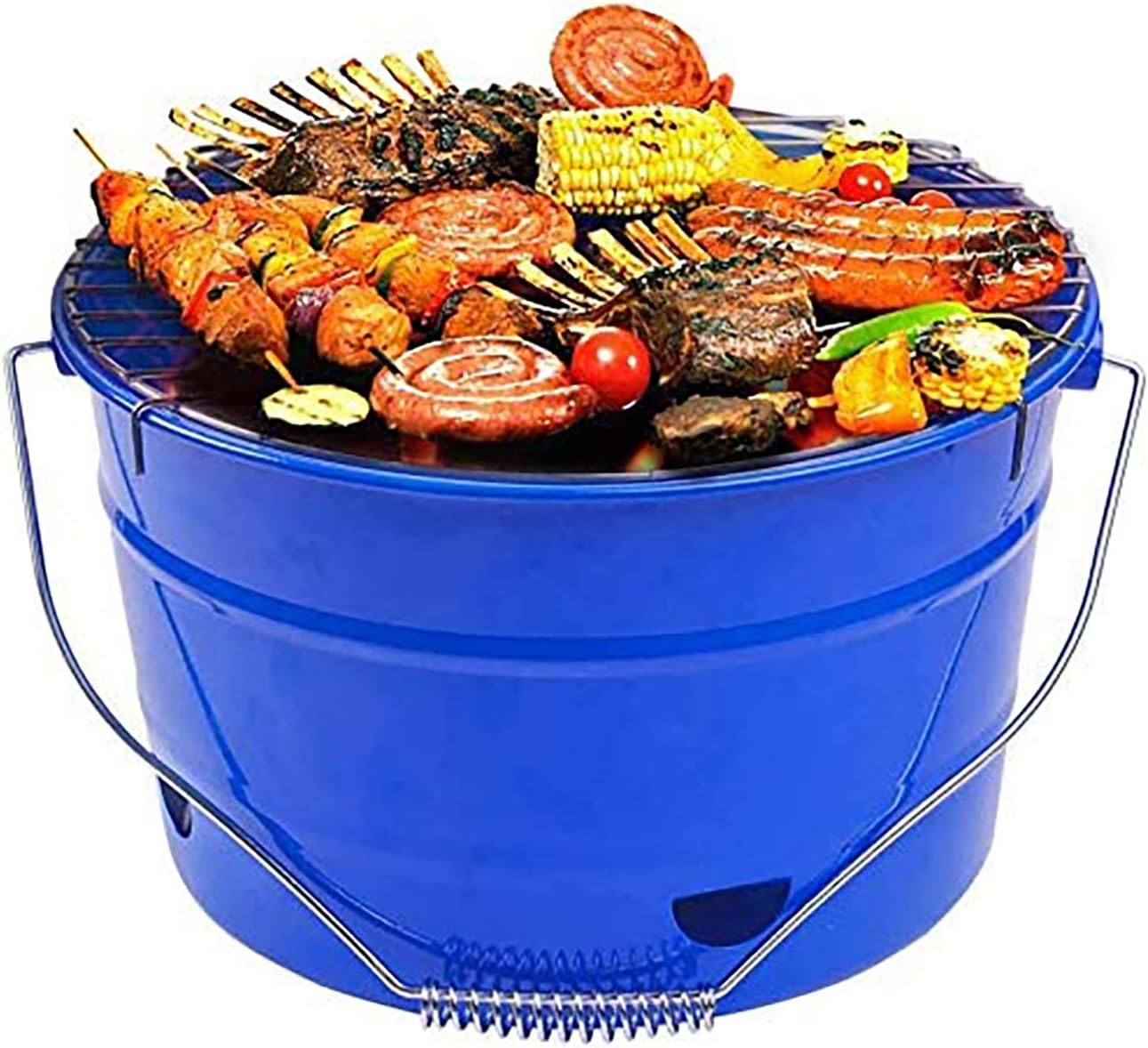 Uten Grilleimer Feuerkorb Grill BBQ Holzkohlegrill Kleinen Grill Mini Grill Tragbar Picknickgrill für Garten Camping Park Festivals Party BBQ-Geeignet für 1-4 Personen