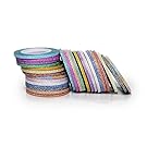 UeeSum 3mm Glitter Washi Tape, 28 Rolls of Skinny Masking Tape 14 Colors