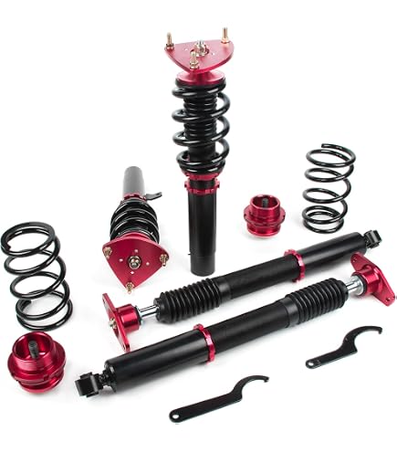 パーツ Adjustable Coilover Suspension Set (Red) Amazon.com: KILOAUTO Adjustable Coilovers Suspension Kit fit for