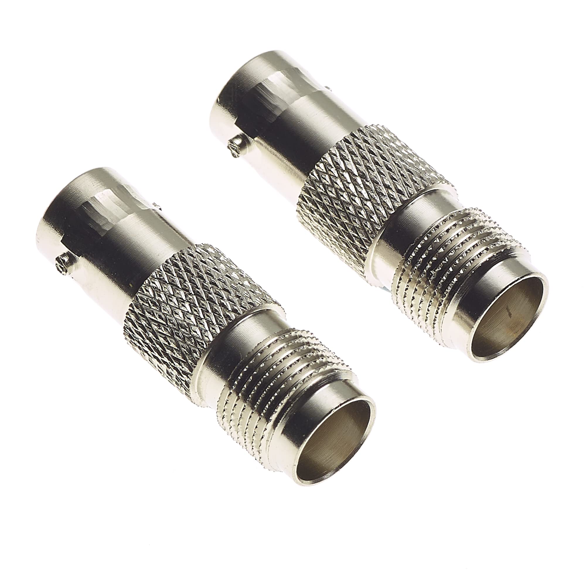 Keple BNC Plug To TNC Plug Adaptor, 50 Ohm, Nickel Plated Brass Body - Male Female Jack Adapter, Coax Adaptor 2, Coaxial Adapters For Wi-Fi Radios External Antenna Connector - Pack Of 2
