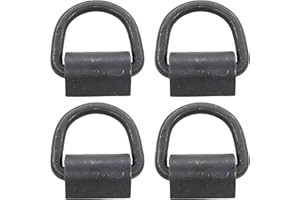 WORLDPAC (Pack of 4) 3/8" 2,000Lbs Working Load Limit WLL Capacity Weld-on Flip D-Ring Anchor