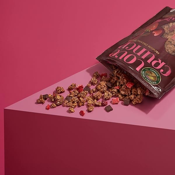 LOVE CRUNCH ORGANIC DARK CHOCOLATE & RED BERRIES GRANOLA, 26.4 OZ (PACK OF 1), NON-GMO, FAIR TRADE, BY NATURE’S PATH