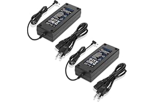 Topled Light 24V Power Supply Adapter 2 Packs, 24Volt 6Amp AC/DC Adapter Convert Transformer with 5.5x2.1mm DC Plug, 24V DC P