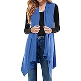 Azules Sleeveless Cardigan Vest for Women - Soft Lightweight Open Front Long Cardigan - Flowy Casual Layer for Any Season