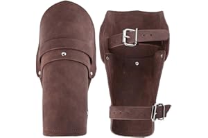 AZORA Leather Gauntlet Wristband Medieval Bracers Wrist Band Buckle Wide Bracer Arm Armor Cuff 2 Pcs