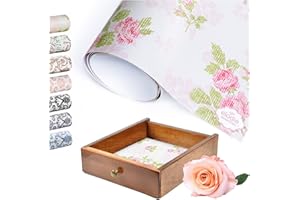 Elodie Essentials Scented Drawer and Shelf Liners - Vintage Charm - Six (6) Large 14 x 19½ Inch Sheets - Non-Adhesive Paper Sheets for Closet Shelves and Dresser Drawers - (Vintage Rose)