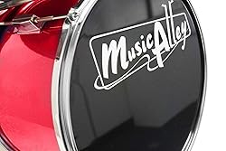 Music Alley 3 Piece Kids Drum Set with Drum Sticks