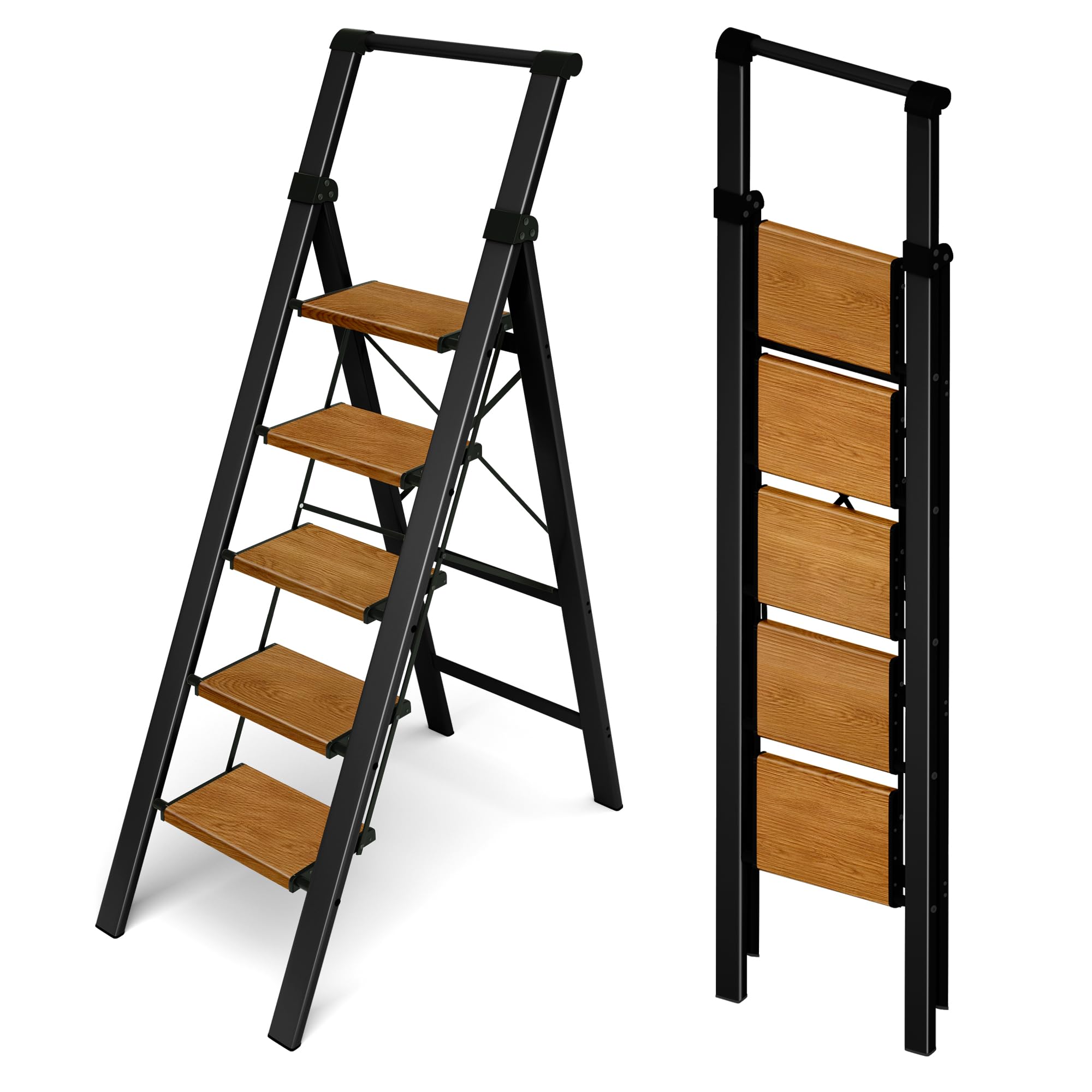 Taranta 5 Step Ladder, Portable Folding Ladder with
