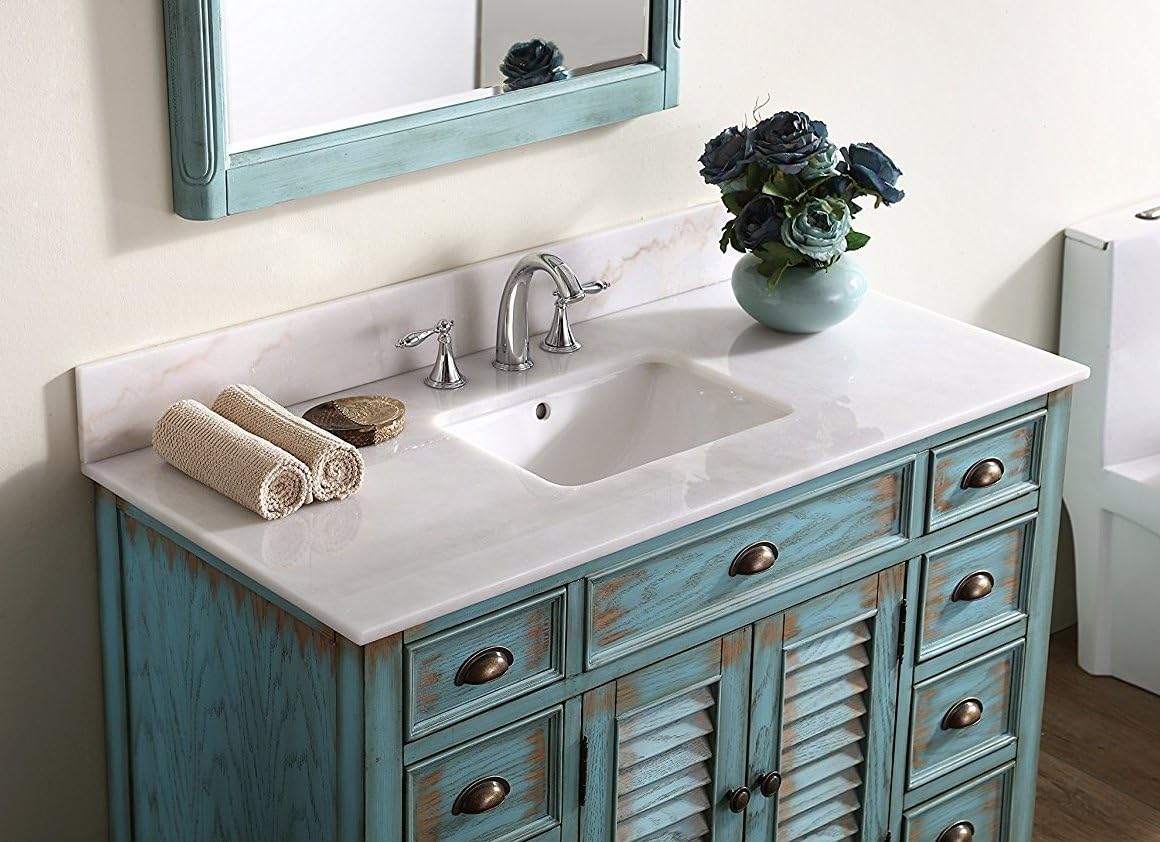 Amazon Com 46 Benton Collection Cottage Look Abbeville Bathroom Sink Vanity Model Cf28885bu Furniture Decor