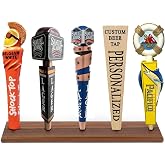 YeeBeny Beer Tap Handle Display with 5 Beer Tap Only Holder | Beer Tap Handle Display Wall Mount for Beer, Whiskey Wine, Boston Wine Bottle Display, Beer Tap Handle Holder