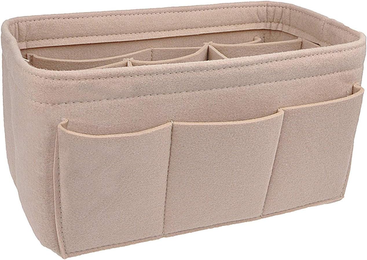 Homelegace Felt Handbag Liner for Women, Handbag Organiser Insert, Make Travel Tidy, Bag Purse Organiser with 12 Multi-Pockets