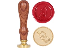Letter S Wax Seal Stamp, Yoption Vintage Retro Brass Head Wooden Handle Alphabet Letter S Classic Sealing Wax Seal Stamp (S)