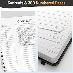 Forvencer Lined Spiral Journal Notebook with 300