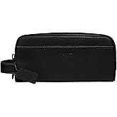 COACH Mens Travel Kit in Pebble Leather, Black