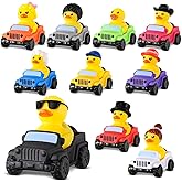 40 Pcs Rubber Ducks for Jeeps, 20 Ducks 2.8 Inch Assortment with 20 Colors Cars, Collectible Vehicle Dashboard Decorations, Valentines Day Gifts for Kids Party Favors, Baby Bath Toys Birthday Gifts