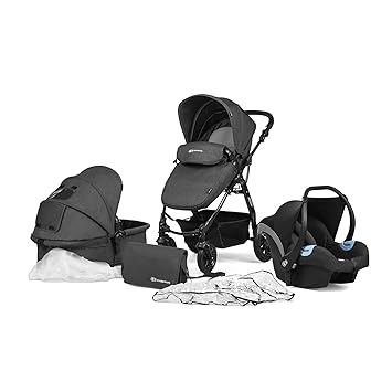 Kinderwagen - Kinderkraft MOOV Kombikinderwagen 3in1 mit Buggy Babyschale (schwarz) NEU 2018