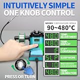 YIHUA 926LED III 60W Soldering Station UK Plug with Tips, Hands view 4