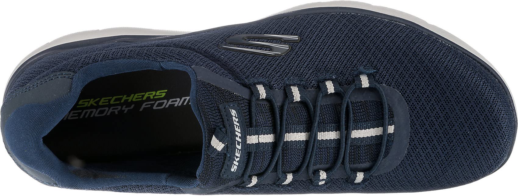 Skechers Herren Summits Slip On Sneaker, Blau Navy Mesh Trim Nvy, 39.5 EU 5