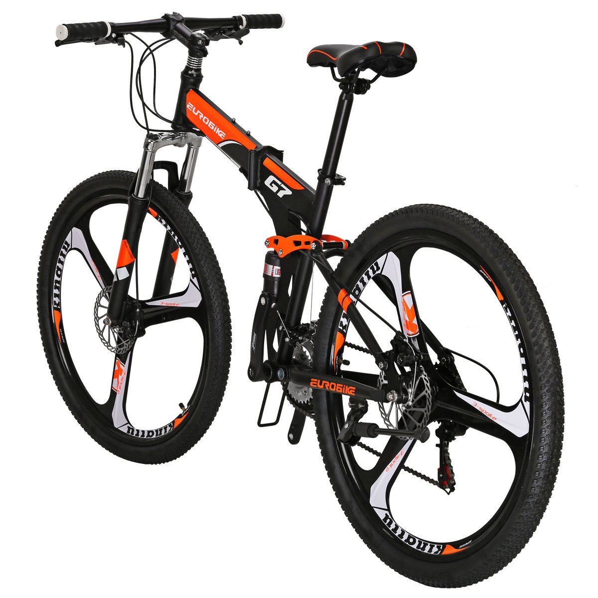 Mountain bike with dual suspension disc brakes Clearance