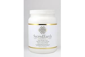 SACRED EARTH BOTANICALS Vegan Massage Cream (½ Gallon) - Unscented, Water Dispersible, Nut Oil Free, Gluten Free and Contains Only Certified Organic Oils and Extracts.