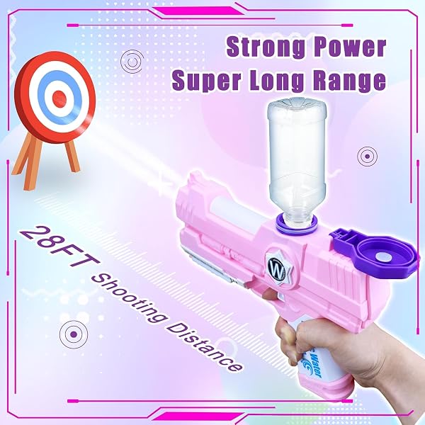 ELECTRIC WATER GUN, ULTIMATE BATTLE BLASTER WATER GUNS WITH DUAL NOZZLES HIGH CAPACITY AUTOMATIC SQUIRT GUNS SUMMER OUTDOOR BEACH SWIMMING POOL PARTY TOY FOR ADULT AND KIDS (PINK, 1P PINK)