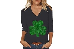 UOCUFY 2024 St Patricks Day Sweatshirts Women Long Sleeve Crewneck Shirts Cute Shamrock Outfit Oversized Irish Tops
