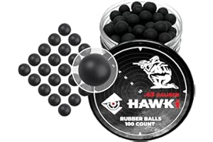 Hawki Rubber Balls .50 or .43 Cal Reusable Training Soft Rubber Balls Less Lethal for Paintball Guns