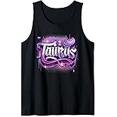 Pink & Purple Taurus Zodiac Star Sign Tank Top