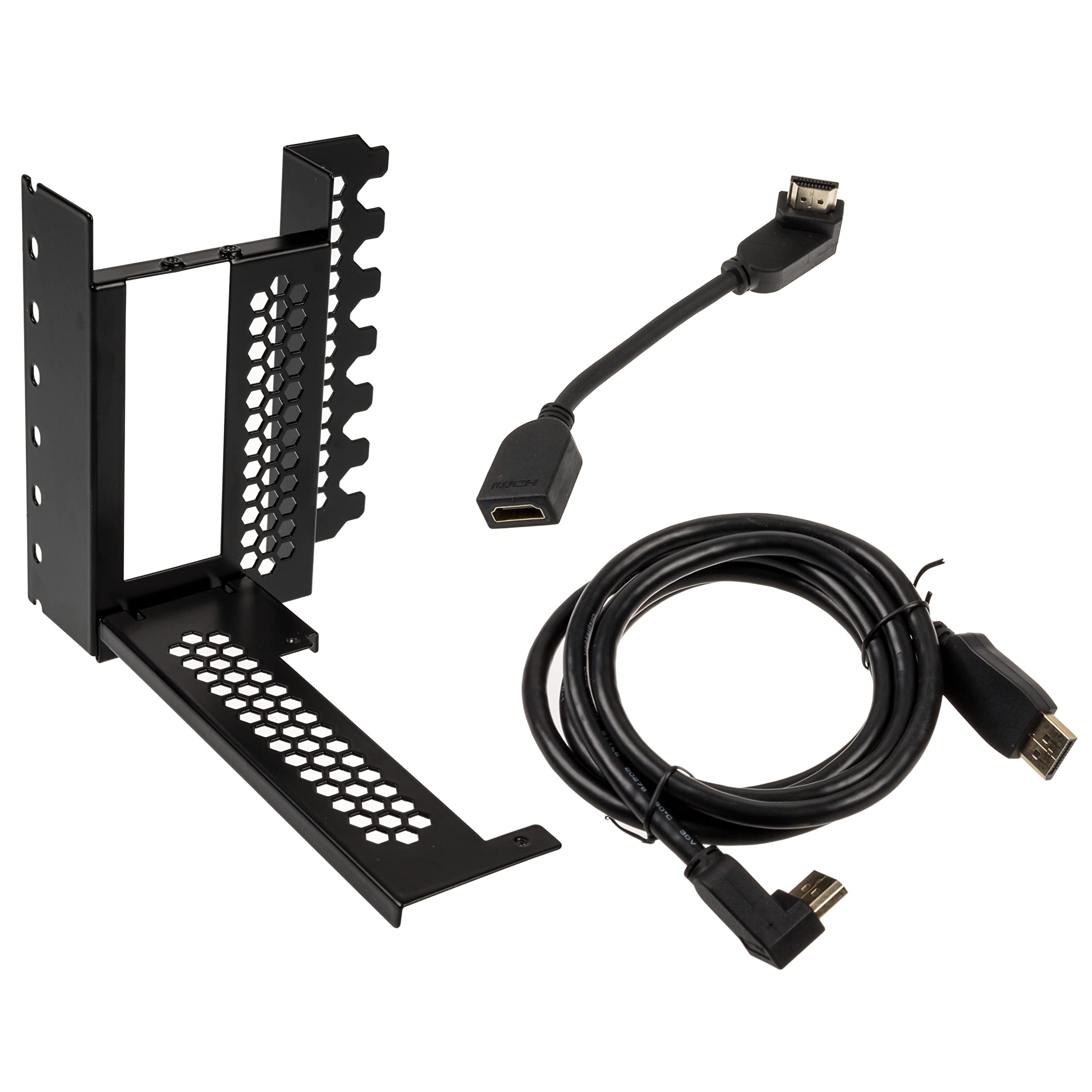 CableMod CM-VPB-HDK-R Vertical Graphics Card Holder with PCIe x16 Riser Cable 1 x DisplayPort 1 x HDMI - Black :: (Components > Video Graphics Cards)