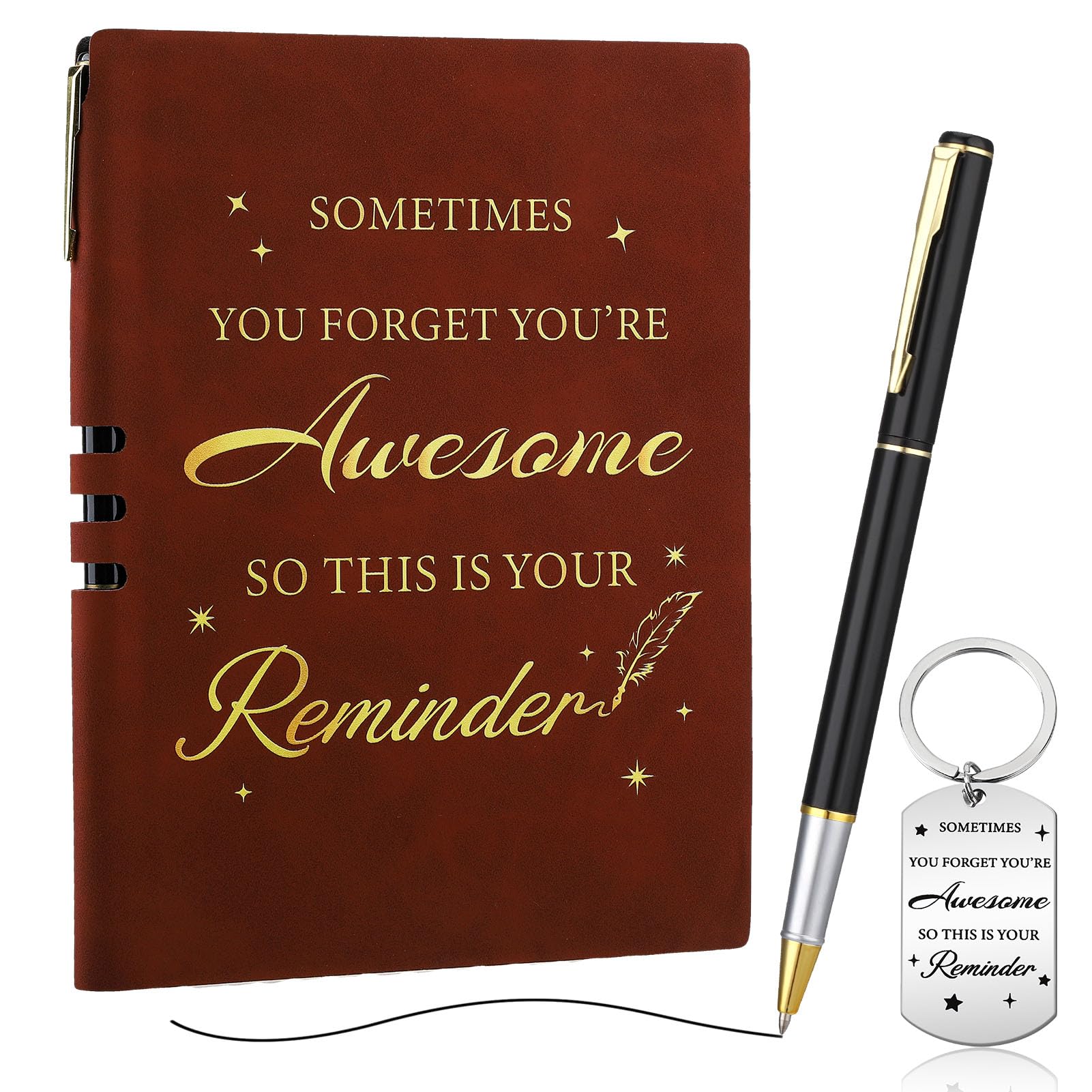 Candcamp Thank You Leaving Gifts for Colleagues Women Men A5 Inspirational Quote Notebook and Pen Set,Motivational Present Cheer Up Appreciation Gifts for Best Friend Employee Teachers