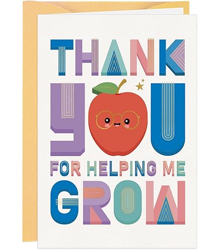 Teacher Card, Card For Teacher, Teacher Appreciation Card, Thank You Teacher Card, Thanks For Helping Me Grow Card, Teacher Gift, Mentor - UK