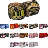 Ringside Apex 180&rdquo; Boxing Hand Wraps Pair - Durable, Elastic Training Wraps with Hook &amp; Loop Closure, Multi-Color Options, Perfect for MMA, Muay Thai, Kickboxing