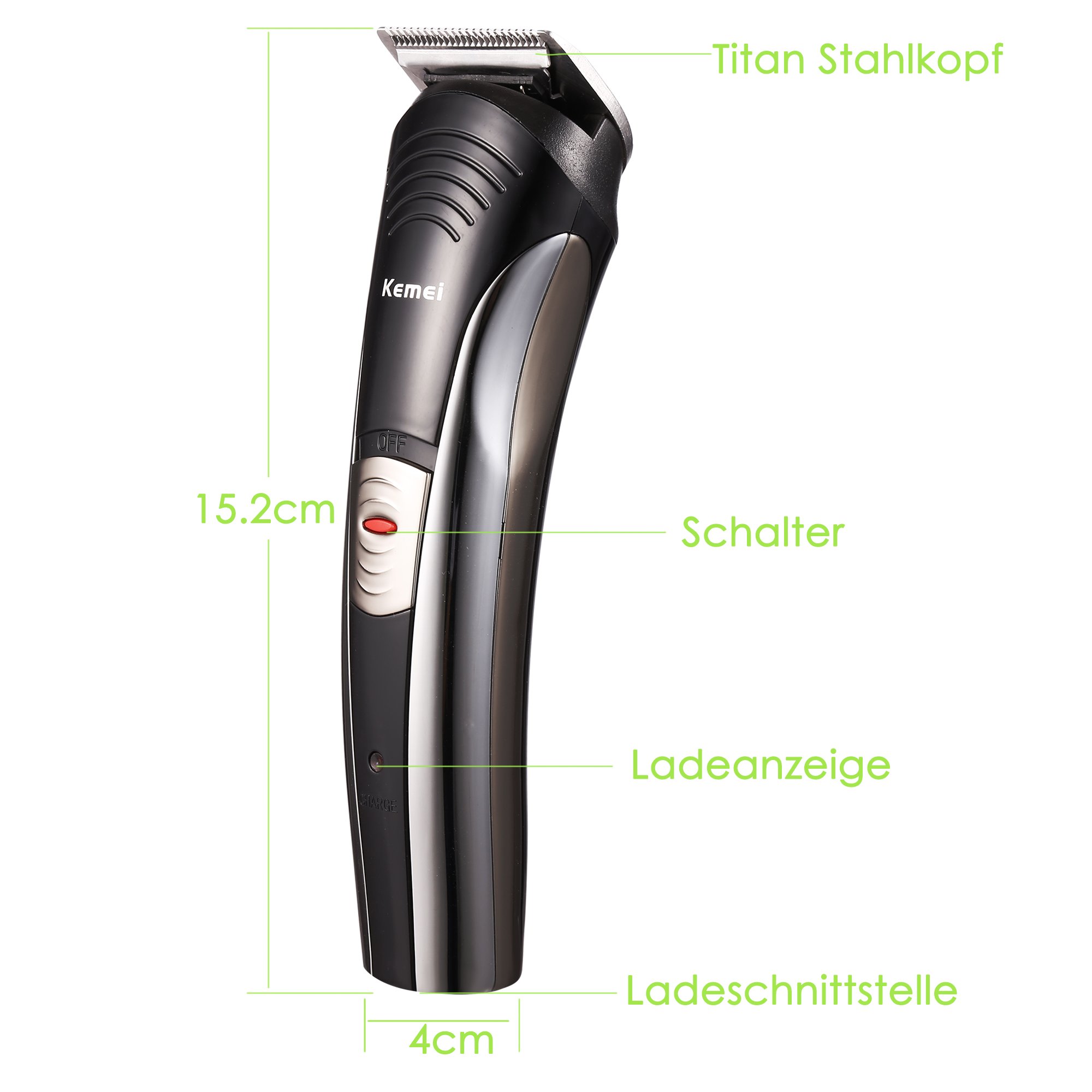 Yivans KM590A professionelle Haarschneider (ein enthält Bartbürste mit Wildschweinborsten)