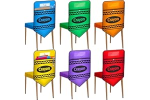 Moonld 6 Pcs Chair Pockets for Classrooms Set Crayon Chairback Buddy Pocket with Name Slot for Back to School Chair Organizer Seat Storage Pockets for Classroom Home