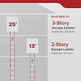 Kidde KS468093 Kl-2S Two-Storey Escape Ladder Red White 13 ft view 2
