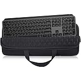 Keyboard Sleeve Case for Logitech MX Keys S/MX Keys Advanced Wireless Keyboard, for Logitech Travel Shockproof Protective Neoprene Bag, Black (Not for MX Keys Mechanical Models)