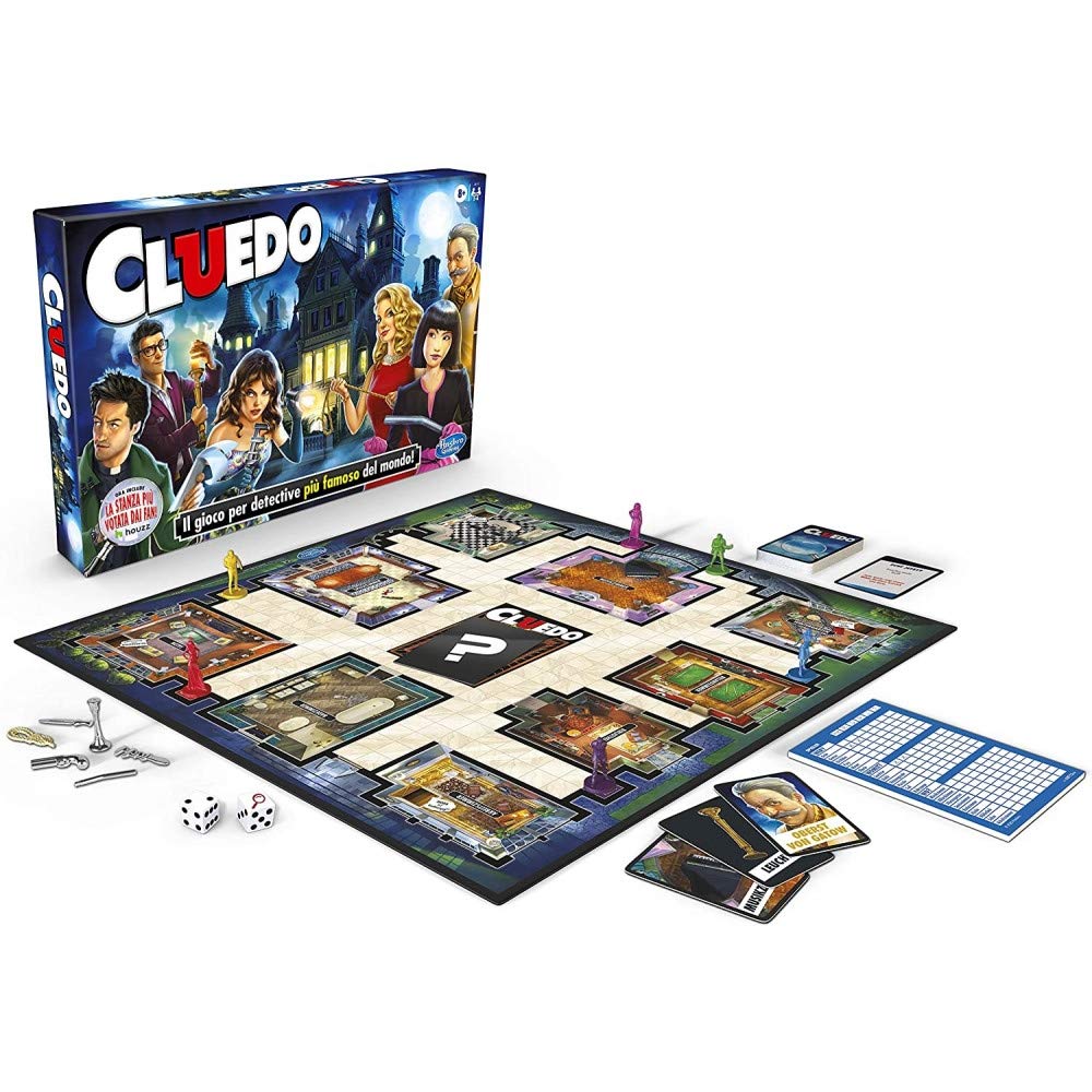 Hasbro Gaming Cluedo Box Game, Italian Version 2020