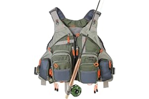 Kylebooker Fly Fishing Vest Pack Adjustable for Men and Women