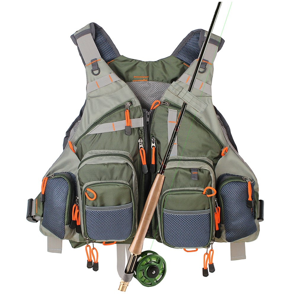 Kylebooker Fly Fishing Vest Pack Adjustable Size for Men and Women