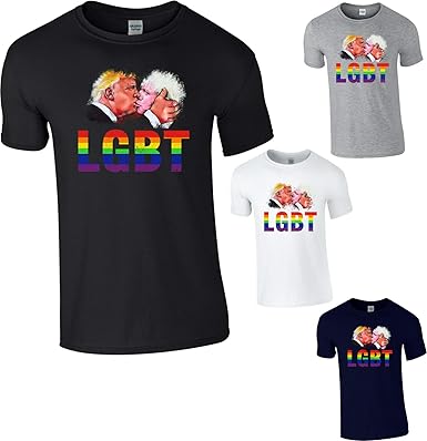 Donald Trump Boris Johnson Lgbt T Shirt Prime Minister S Kiss Lesbian Brexit Adult Kids Top Amazon Co Uk Clothing