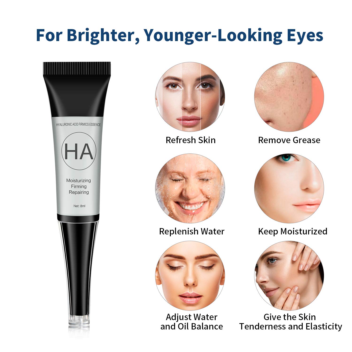 Collagen Under Eye Treatment Mask, Patches, Pads with Hyaluronic Acid Eye Serum for Under Eye Bags, Puffy Eyes, Dark Circles, Fine Lines & Wrinkles, Dryness | Supper Hydrating | Anti Aging & Wrinkling