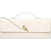 Elegant Evening Clutch Purse for Women – Structured Crocodile PU Leather Handbag for Wedding & Formal Party