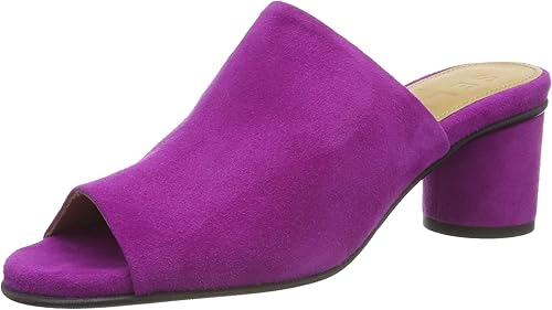 purple mule heels