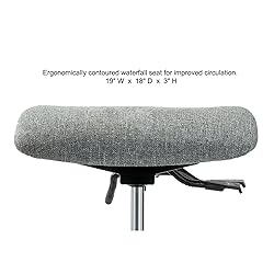 Perch Chrome Rolling Lab Chair with Adjustable Back