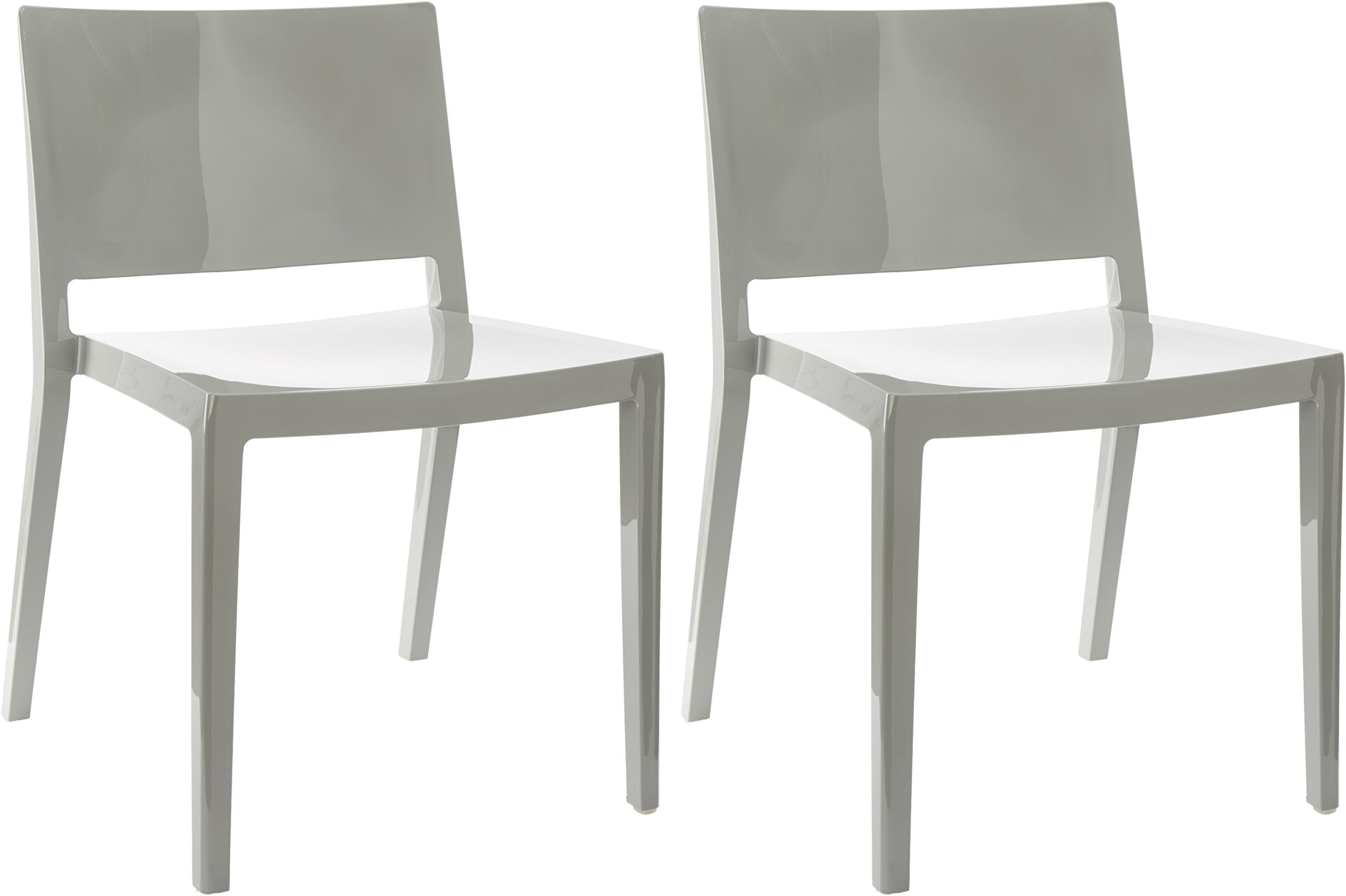 Kartell Lizz Chairs, Grey, 52x50x74.5 cm
